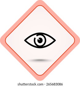 Eye sign icon, vector illustration. Flat design style