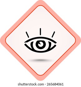 Eye sign icon, vector illustration. Flat design style 