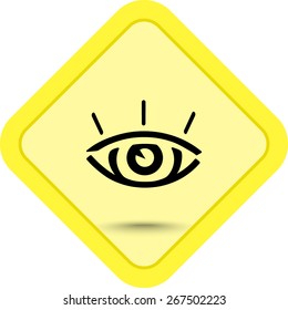 Eye sign icon, vector illustration. Flat design style 