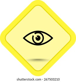 Eye sign icon, vector illustration. Flat design style