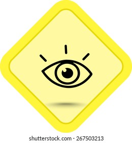 Eye sign icon, vector illustration. Flat design style