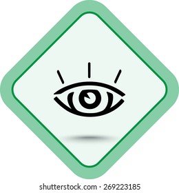Eye sign icon, vector illustration. Flat design style 