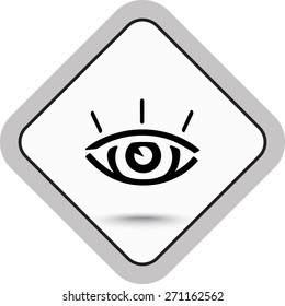 Eye sign icon, vector illustration. Flat design style 