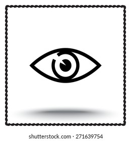 Eye sign icon, vector illustration. Flat design style
