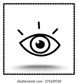Eye sign icon, vector illustration. Flat design style
