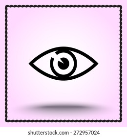 Eye sign icon, vector illustration. Flat design style