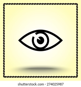 Eye sign icon, vector illustration. Flat design style