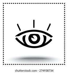 Eye sign icon, vector illustration. Flat design style 