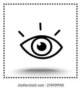 Eye sign icon, vector illustration. Flat design style