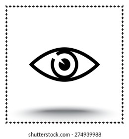 Eye sign icon, vector illustration. Flat design style