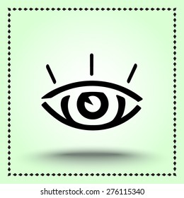 Eye sign icon, vector illustration. Flat design style 