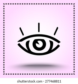 Eye sign icon, vector illustration. Flat design style 