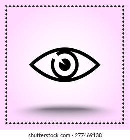 Eye sign icon, vector illustration. Flat design style