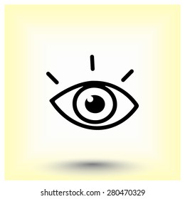 Eye sign icon, vector illustration. Flat design style