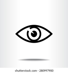Eye sign icon, vector illustration. Flat design style