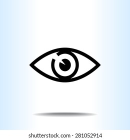 Eye sign icon, vector illustration. Flat design style