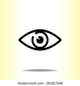 Eye sign icon, vector illustration. Flat design style