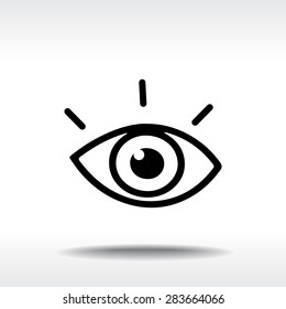 Eye sign icon, vector illustration. Flat design style