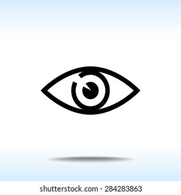 Eye sign icon, vector illustration. Flat design style