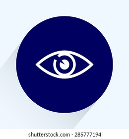 Eye sign icon, vector illustration. Flat design style