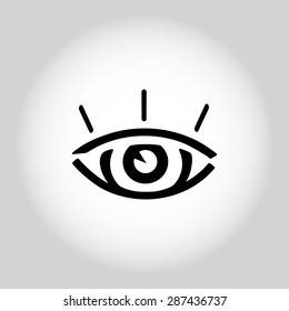 Eye sign icon, vector illustration. Flat design style 