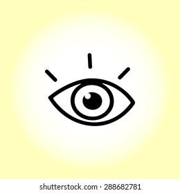 Eye sign icon, vector illustration. Flat design style