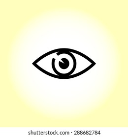 Eye sign icon, vector illustration. Flat design style