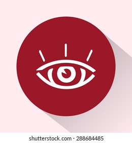 Eye sign icon, vector illustration. Flat design style 