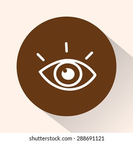 Eye sign icon, vector illustration. Flat design style
