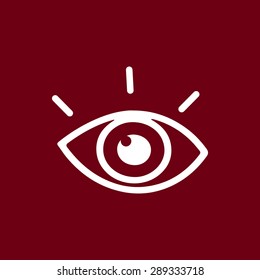 Eye sign icon, vector illustration. Flat design style