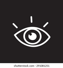 Eye sign icon, vector illustration. Flat design style