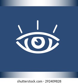 Eye sign icon, vector illustration. Flat design style 