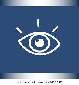 Eye sign icon, vector illustration. Flat design style