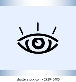 Eye sign icon, vector illustration. Flat design style 