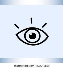 Eye sign icon, vector illustration. Flat design style