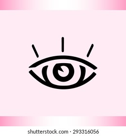 Eye sign icon, vector illustration. Flat design style 