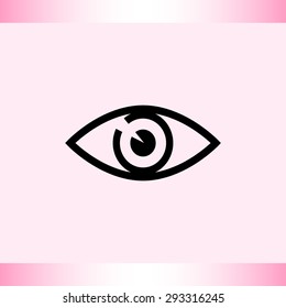 Eye sign icon, vector illustration. Flat design style