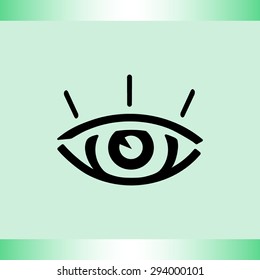 Eye sign icon, vector illustration. Flat design style 