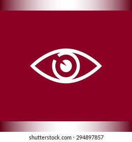 Eye sign icon, vector illustration. Flat design style