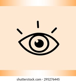 Eye sign icon, vector illustration. Flat design style