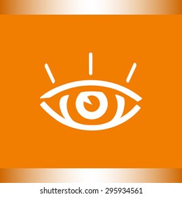 Eye sign icon, vector illustration. Flat design style 