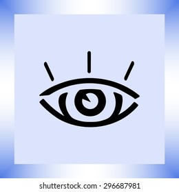 Eye sign icon, vector illustration. Flat design style 