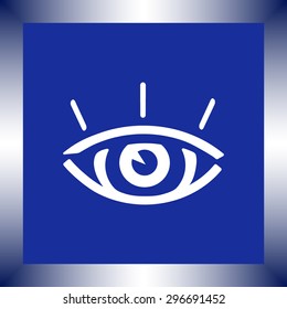 Eye sign icon, vector illustration. Flat design style 