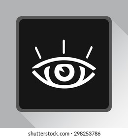 Eye sign icon, vector illustration. Flat design style 