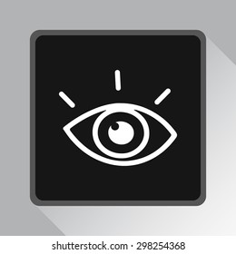 Eye sign icon, vector illustration. Flat design style