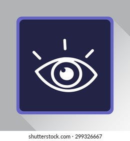 Eye sign icon, vector illustration. Flat design style