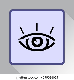 Eye sign icon, vector illustration. Flat design style 
