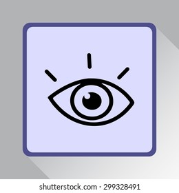 Eye sign icon, vector illustration. Flat design style