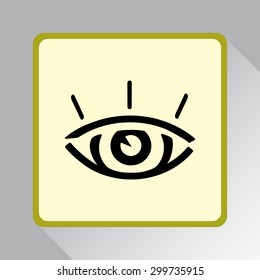 Eye sign icon, vector illustration. Flat design style 