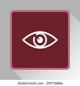 Eye sign icon, vector illustration. Flat design style